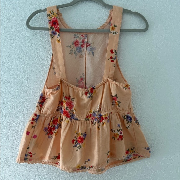 American Eagle Outfitters Peach Ruffled Tiered sleeveless Top Size M - Picture 6 of 11